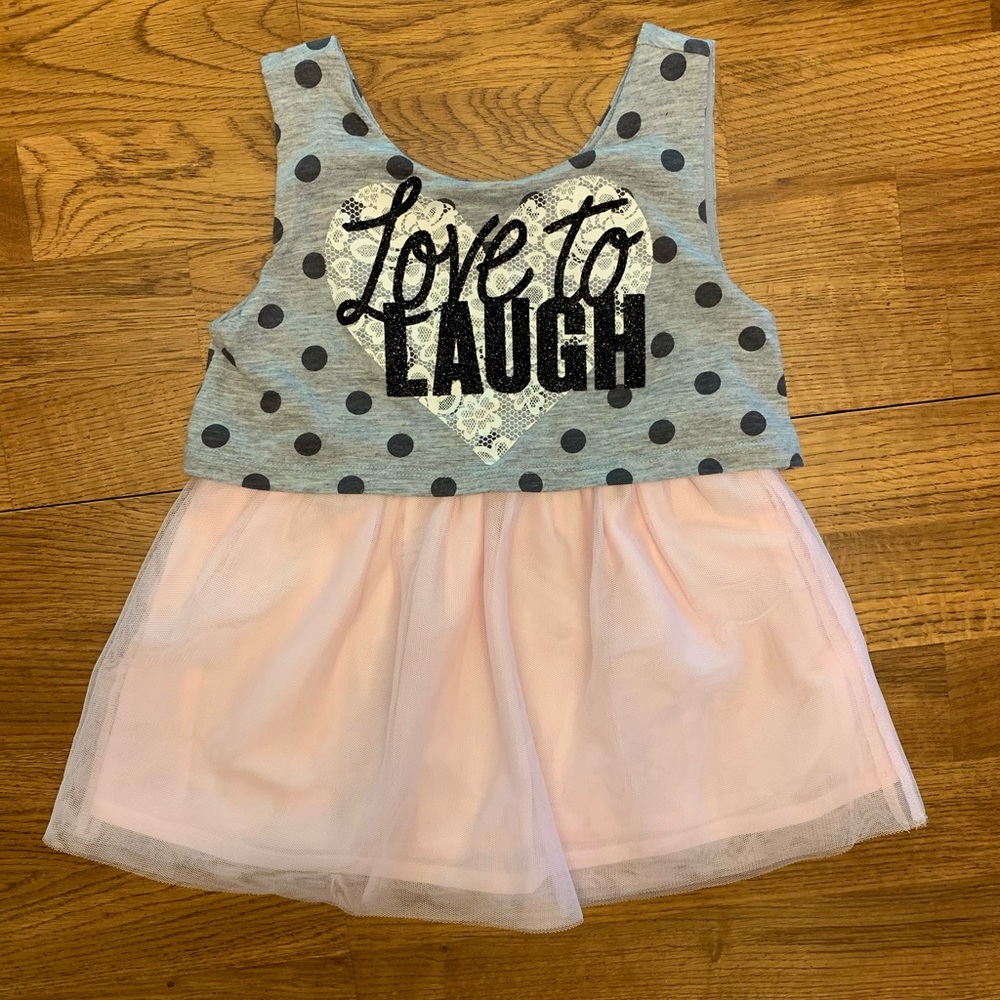 Justice tank top “Love to Laugh”